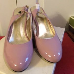 Lilac wedge sling back never worn